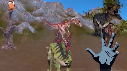Daddy Finger War Dinosaur 3D ★ Finger Family Songs ★  Dinosaurs Cartoon Finger Family Collection