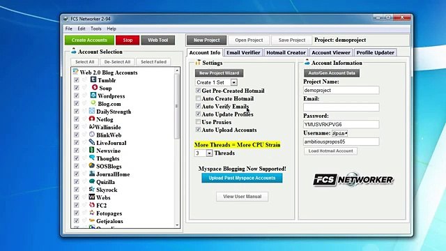 FCS Networker Quickly Creating Accounts