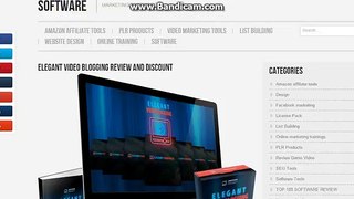 ELEGANT VIDEO BLOGGING REVIEW AND DISCOUNT