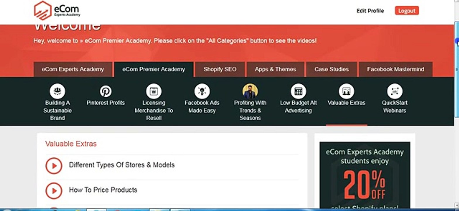 eCom Premier Academy Review & Walkthrough