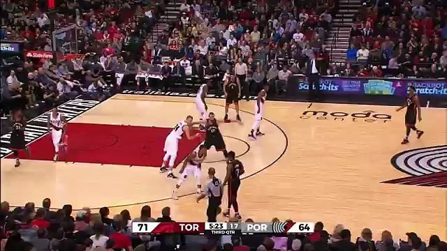Damian Lillard Makes Monster Block | Toronto Raptors vs Portland Trail Blazers