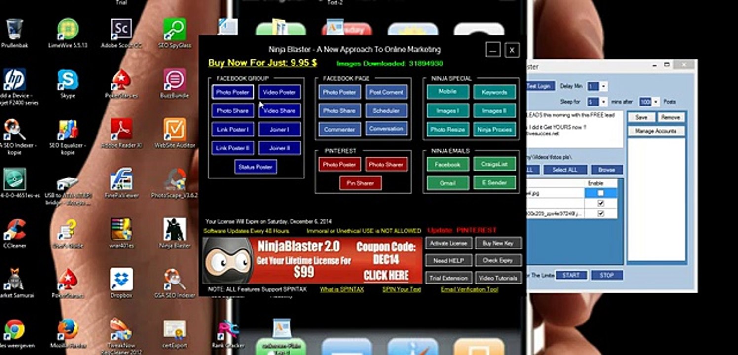 ninja blaster facebook group poster