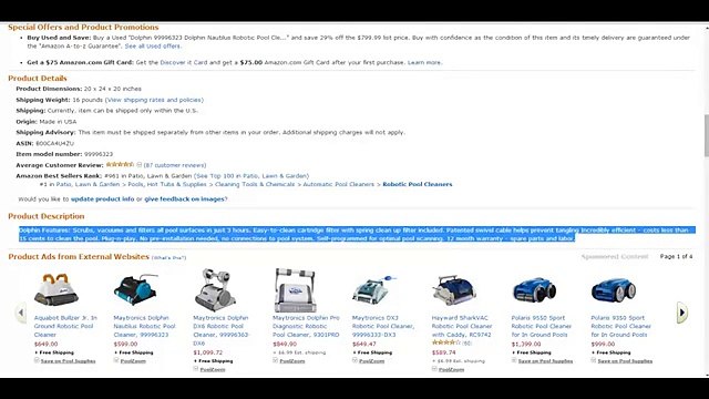 Azon 30 Day Challenge - Free Niche - Robotic Pool Cleaners