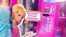 Barbie Fashion Vending Machine Playset with Disney Frozen Queen Elsa Dolls - Toy Unboxing