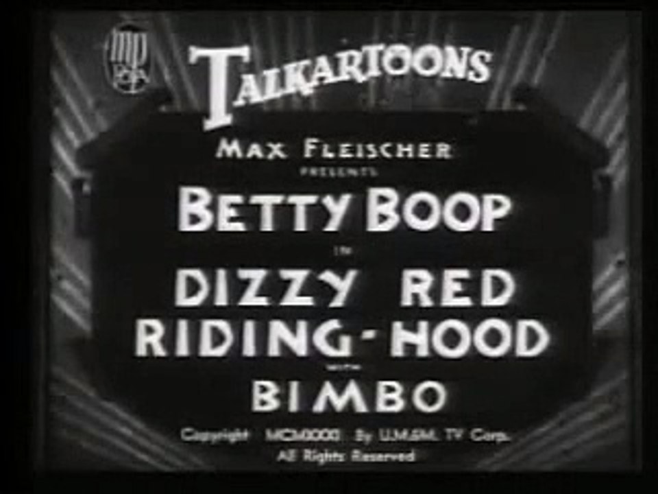 Betty Boop - 1931 - Dizzy Red Riding Hood classic cartoon