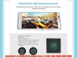 Lenovo A816 - Smartphone libre 4G Lte (pantalla 5.5 Android 4.4 8GB ROM Quad-Core 1.2GHz Cámara