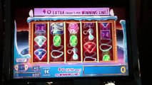 BRIGHT DIAMONDS Penny Video Slot Machine with a PENGUIN FEATURE Las Vegas Strip Casino