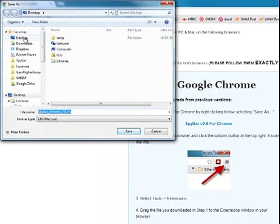 Installing SpyBar For Chrome