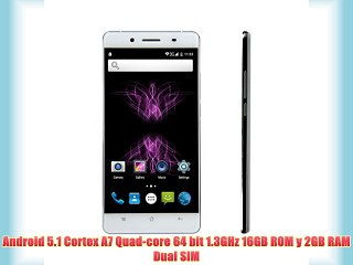 Cubot X16 - Smartphone libre 4G Lte (Pantalla 5.0 16 GB Cámara 16 Mp Android 5.1 Quad Core