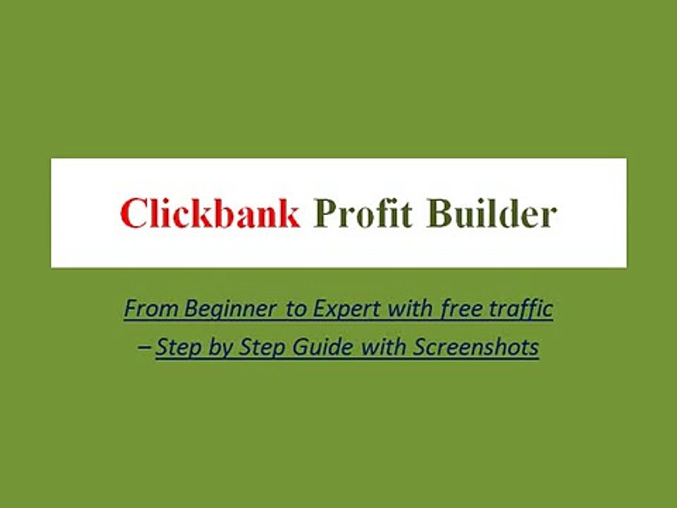 CB Profit Builder - CB Profit Builder Review (Watch Now)