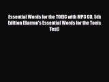 PDF Essential Words for the TOEIC with MP3 CD 5th Edition (Barron's Essential Words for the