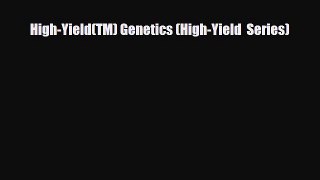 PDF High-Yield(TM) Genetics (High-Yield  Series) PDF Book Free