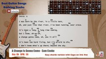 A Change Is Gonna Come - Sam Cooke Guitar Backing Track with scale, chords and lyrics