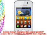 Samsung Galaxy Y - Smartphone libre Android (pantalla 3 cámara 2 Mp 0.15 GB 832 MHz 290 MB