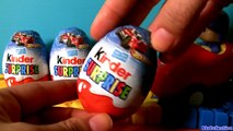 Cars Hot Wheels Kinder Surprise Eggs Unboxing of Huevos-Sorpresa Christmas Holiday Edition