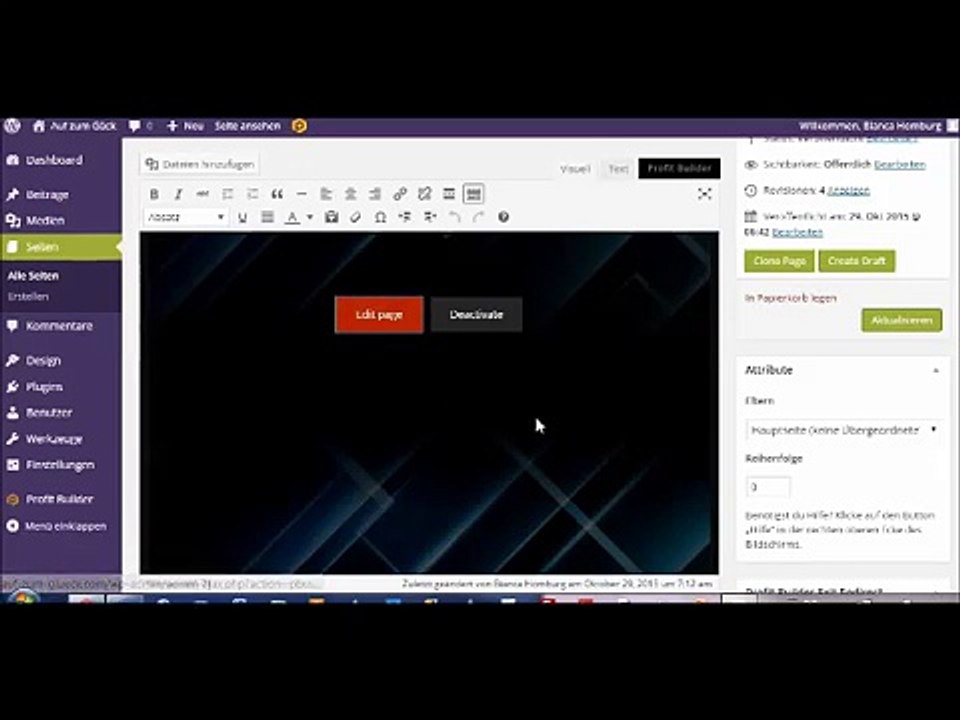 Profit Builder - Impressum und Datenschutzerklärung einfügen