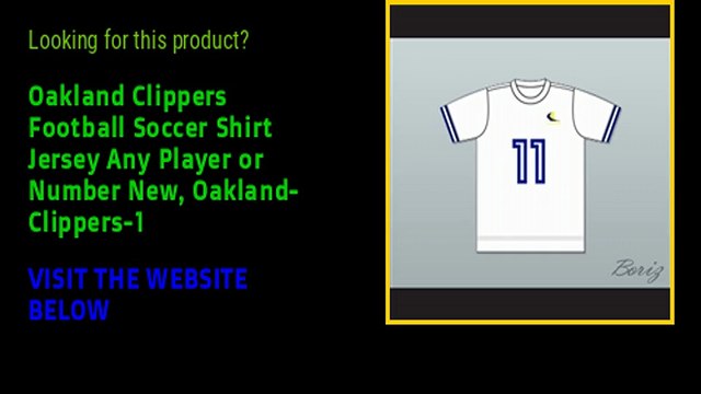 Oakland Clippers Football Soccer Shirt Jersey Any Player or Number New, Oakland-Clippers-1