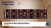 A Cold Day in Hell - Gary Moore Guitar Backing Track guitar map scale (720p)