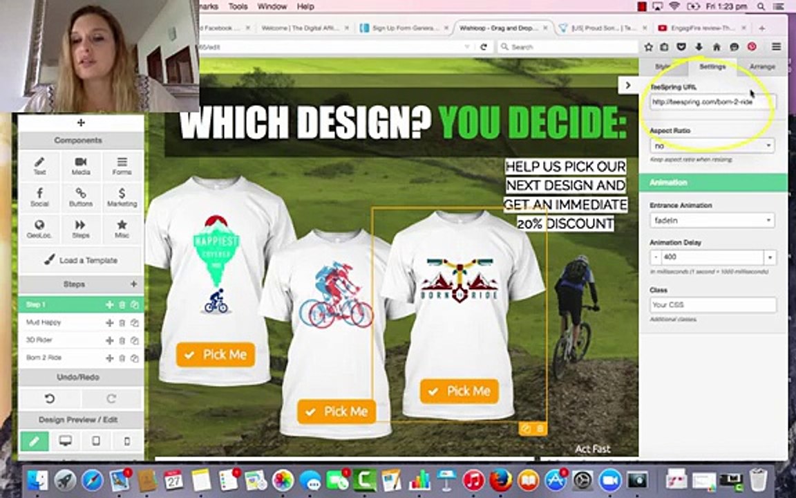 TeeSpring Landing Pages Using Captifire