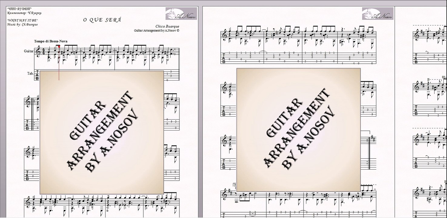 O Que Será (Ch.Buarque) Sheet music and tabs for guitar SOLO