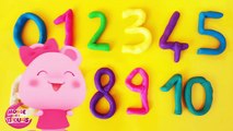 Apprendre les chiffres en français pour enfants. Les chiffres en pâte à modeler Play-doh