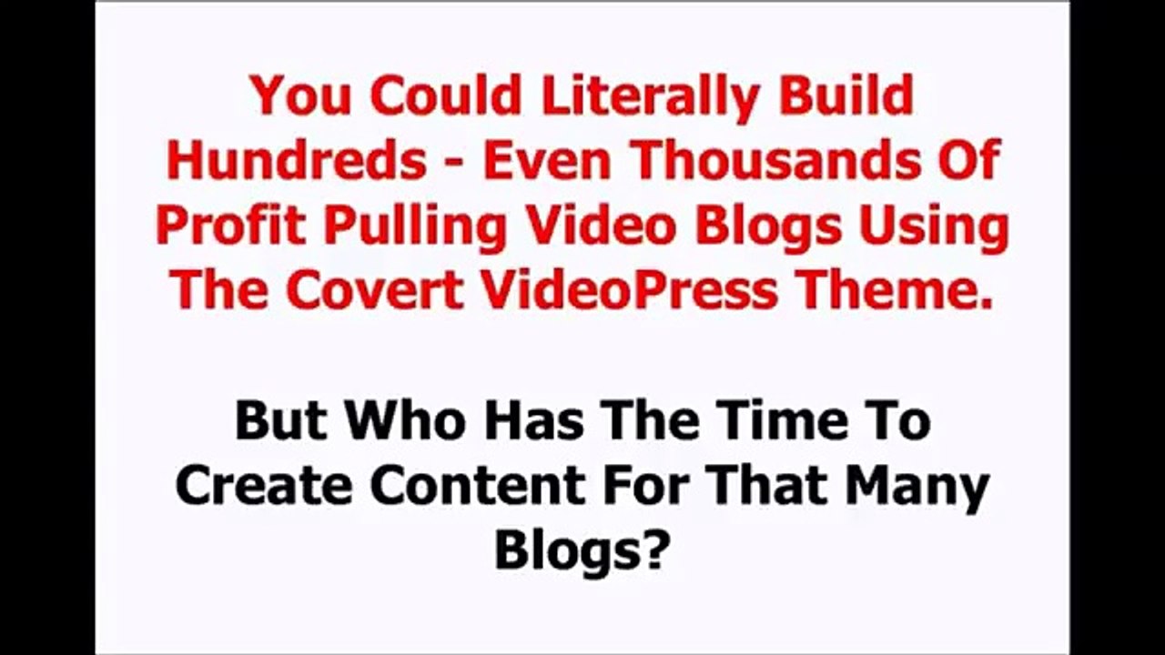 Covert VideoPress Pro Theme