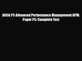 [PDF] ACCA P5 Advanced Performance Management APM: Paper P5: Complete Text Download Full Ebook