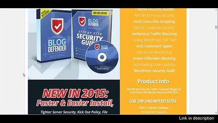Blog Defender 2015 Review + Bonuses - Review