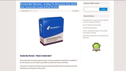 Rocket Bar Review and Grab My Exclusive Bonus