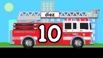 Aprenda a Contar Camiones de Bomberos #2 - Para Niños Clip Infantil - Learn Numbers in Spanish