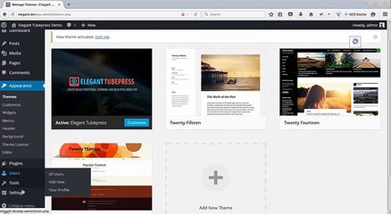Activate theme license Elegant TubePress
