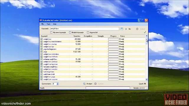 Video Niche Finder Demo Keyword Research Tool Software