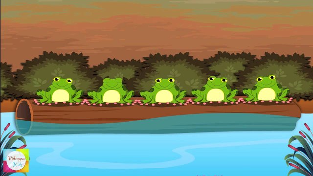 Five Little Speckled Frogs Nursery Rhyme Cartoon Animation Songs For Children