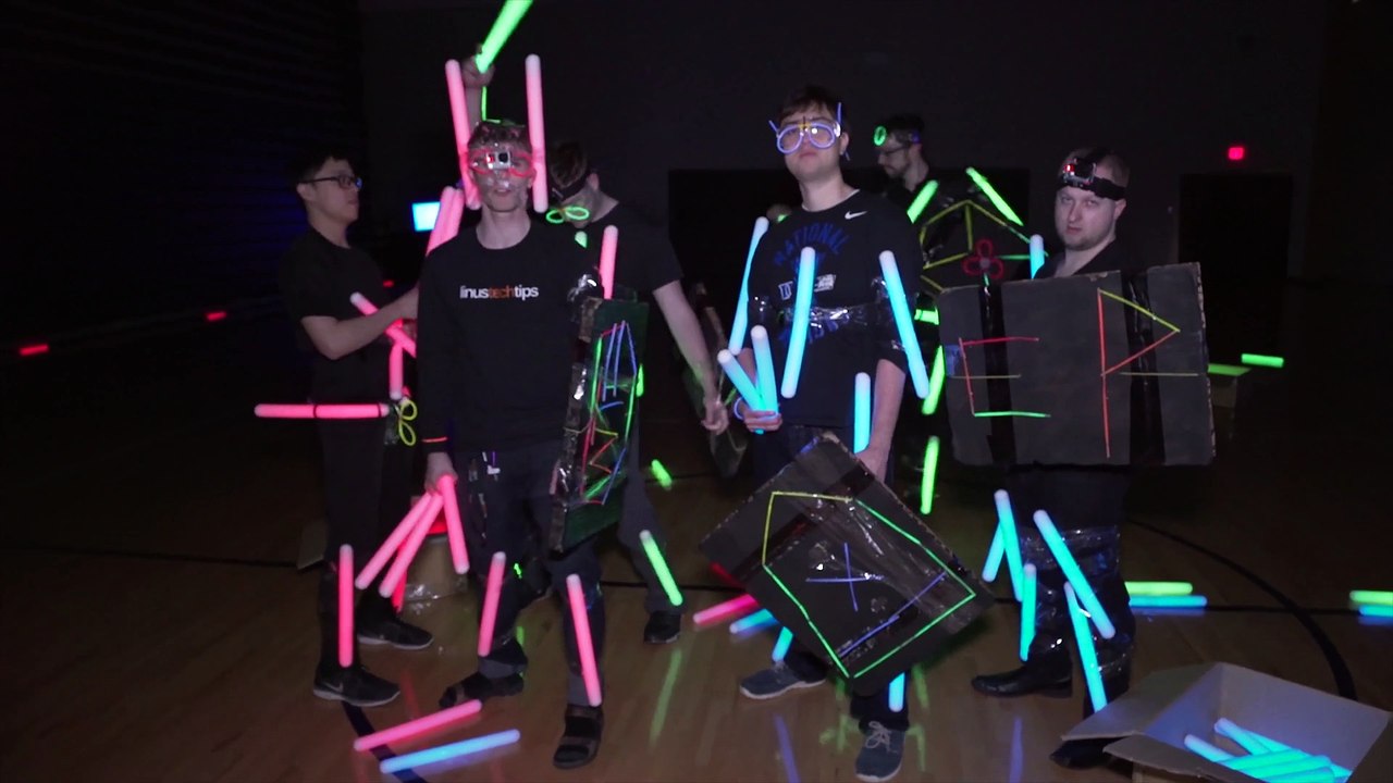 Playing Dogeball with Glow Sticks seems to be so Fun!