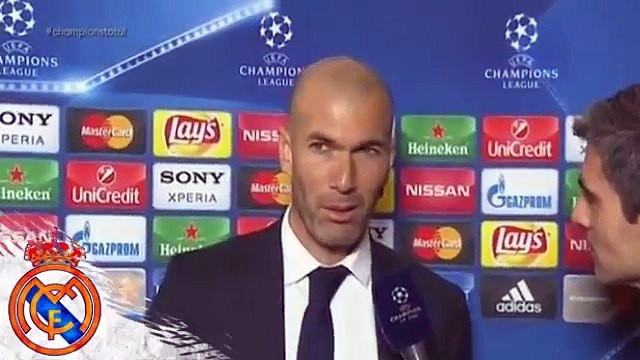 Entrevista Zinedine Zidane Roma 0-2 Real Madrid Champions League match 2016 - FOOTBALL MANIA