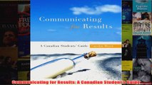 Download PDF  Communicating for Results A Canadian Students Guide FULL FREE