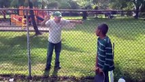 Angry dad Fights Young Skater!