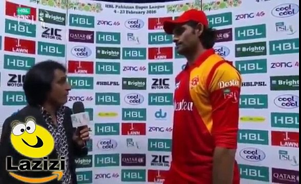 Muhammad Irfan Funny with Ramiz Raja PSL T20 2016