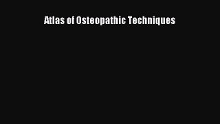PDF Atlas of Osteopathic Techniques  Read Online
