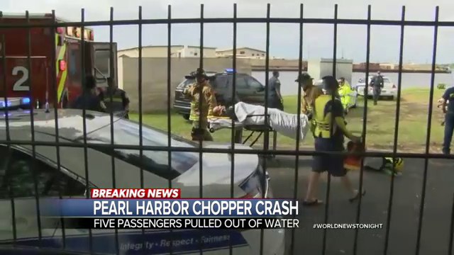Crash d'un hélicoptère à Pearl Harbor