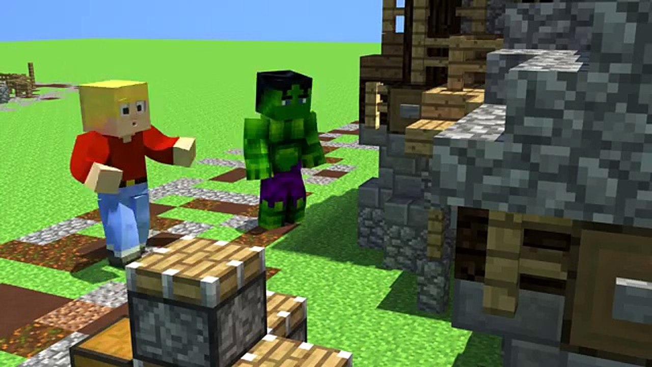 MINECRAFT ANIMATION Incredible Hulk Punch NikNikamTV