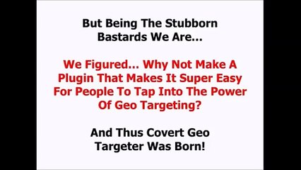 Covert Geo Targeter Plugin