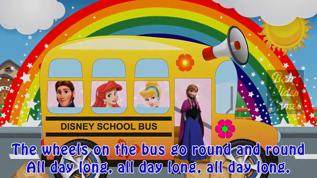 Wheels on the bus Disney Princesses Animation Movie Songs Frozen ABC Songs for Children