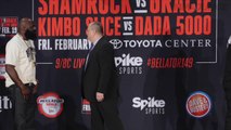 Bellator 149 Pre-fight presser stare downs