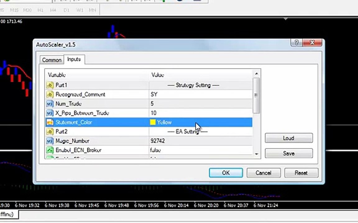 Forex AutoScaler--Adjusting the Settings