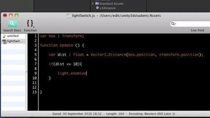 Unity3D  - Beginner 21 - Vector3 Distance