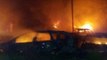 Giugliano (NA) - Incendio in deposito giudiziario: distrutte 100 auto (19.02.16)