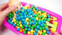 Learn Colors BabyDoll Peppa Pig BathTime With Bubble Gum Ball For Tuddler Kid