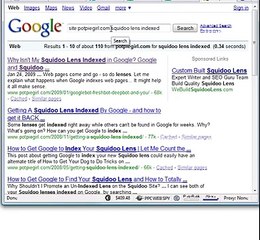 Web Page Indexing & Squidoo.com (PotPieGirl.com)