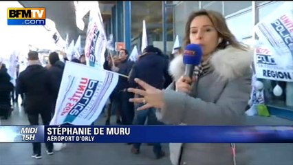 Mouvement de protestation de la police aux frontières d’Orly